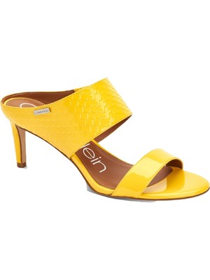 

CALVIN KLEIN Женские желтые кожаные сандалии без шнурков Cecily Stiletto, Желтый, E4782