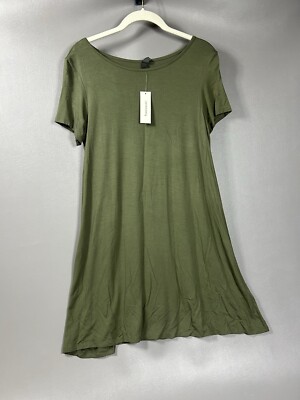Francesca s green t shirt dress sz m