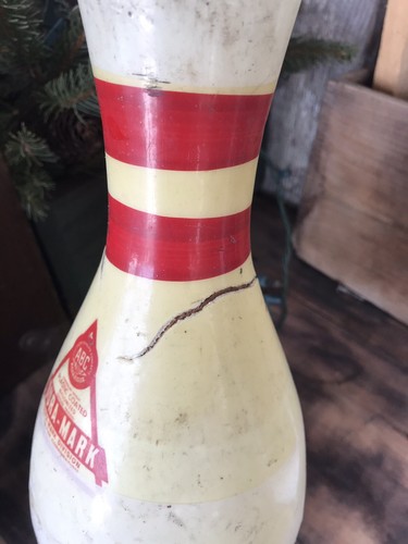 ABC Approved Bowling Pin Red Eagle Dura Mark Plastic Coating Worn Used