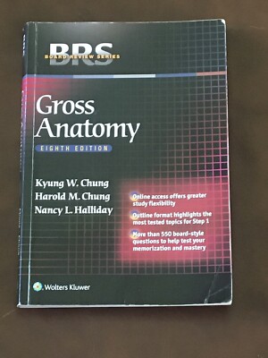 BRS Gross Anatomy 8th Edition (Board Review Series)