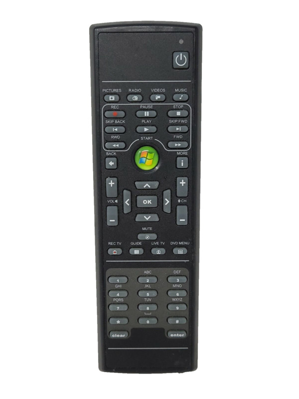 RC118 Media Center MCE Remote Control IR - Tested WORKING