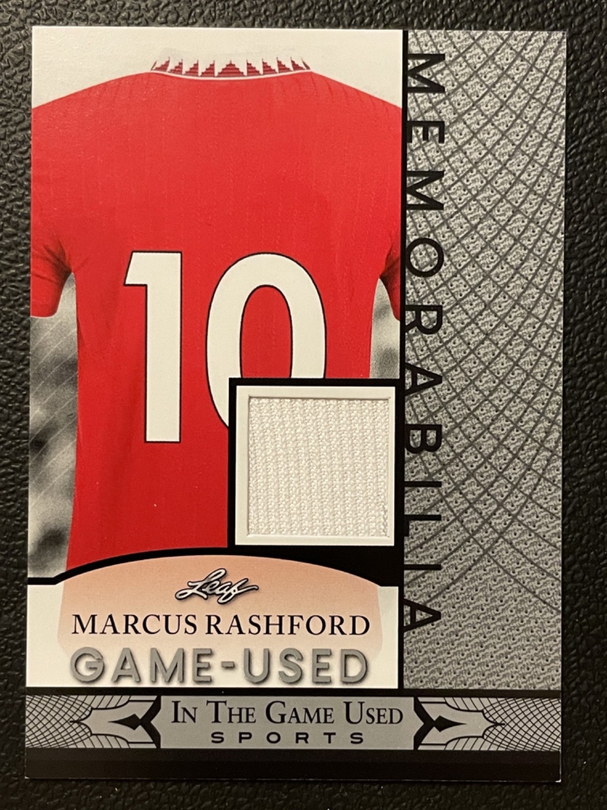 2024 Leaf In The Game Used Memorabilia Silver Marcus Rashford Jersey