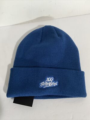 100 Thieves Unisex Beanie Blue One Size Nwt 