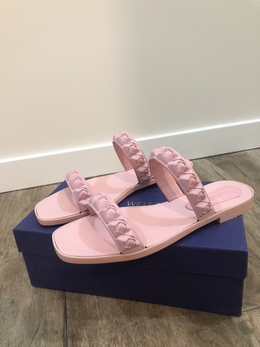 サンダル・ミュール STUART WEITZMAN 'Plume' sandals Pink SD582 PLUME 100 SANDAL in POUDRE for Women | Stuart Weitzman®