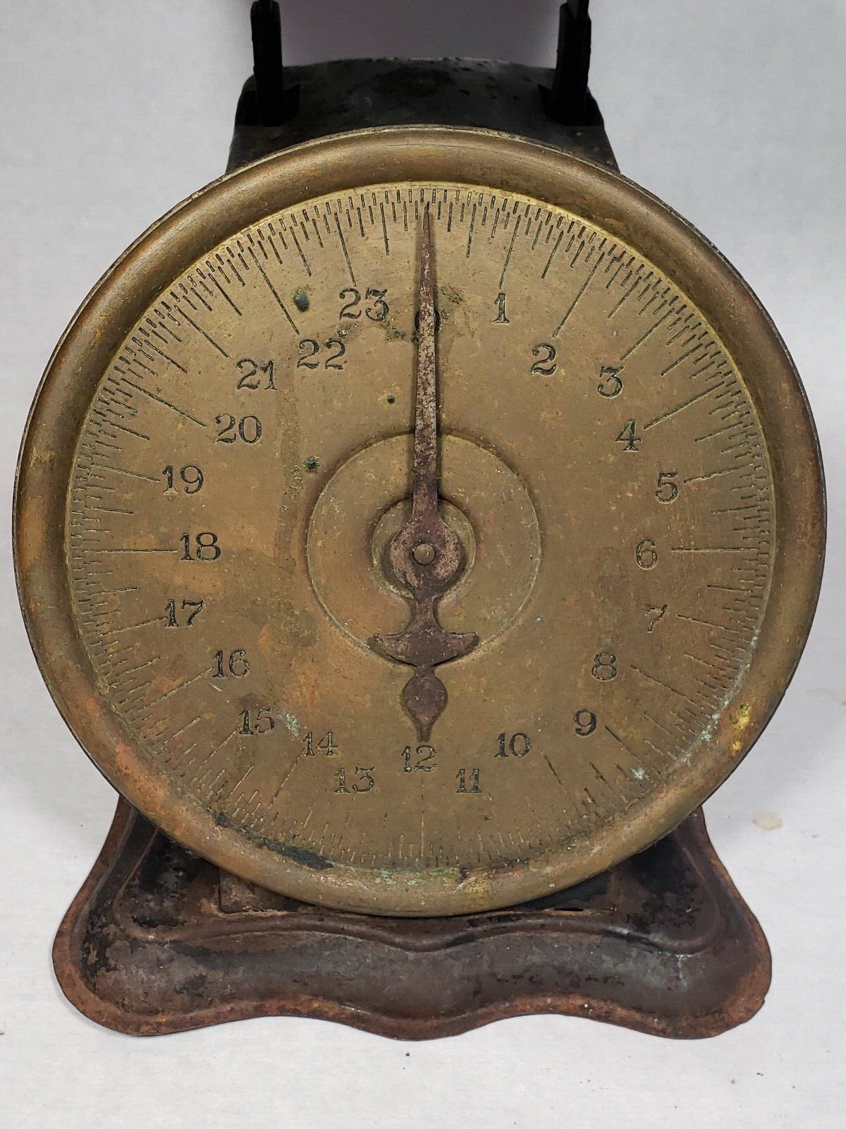 Antique Country Store Triner Brass Face Dial Scale Postal Grocery Kitchen 24