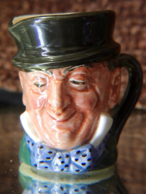 Vintage Royal Doulton 2 1/2'' Mini Toby Mug,Mr Micawber Dickens Series