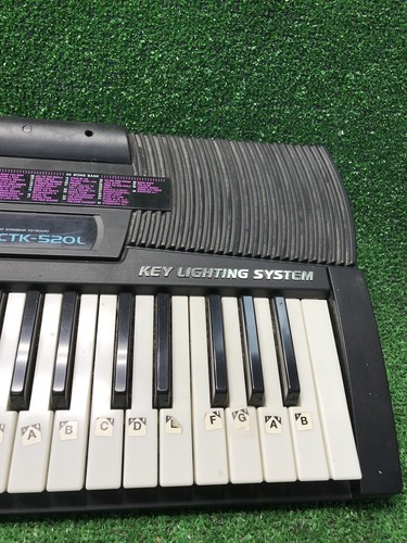 Vintage Casio CTK-520L 520 61-Full Lighted Keys Portable Keyboard Fast Ship wow