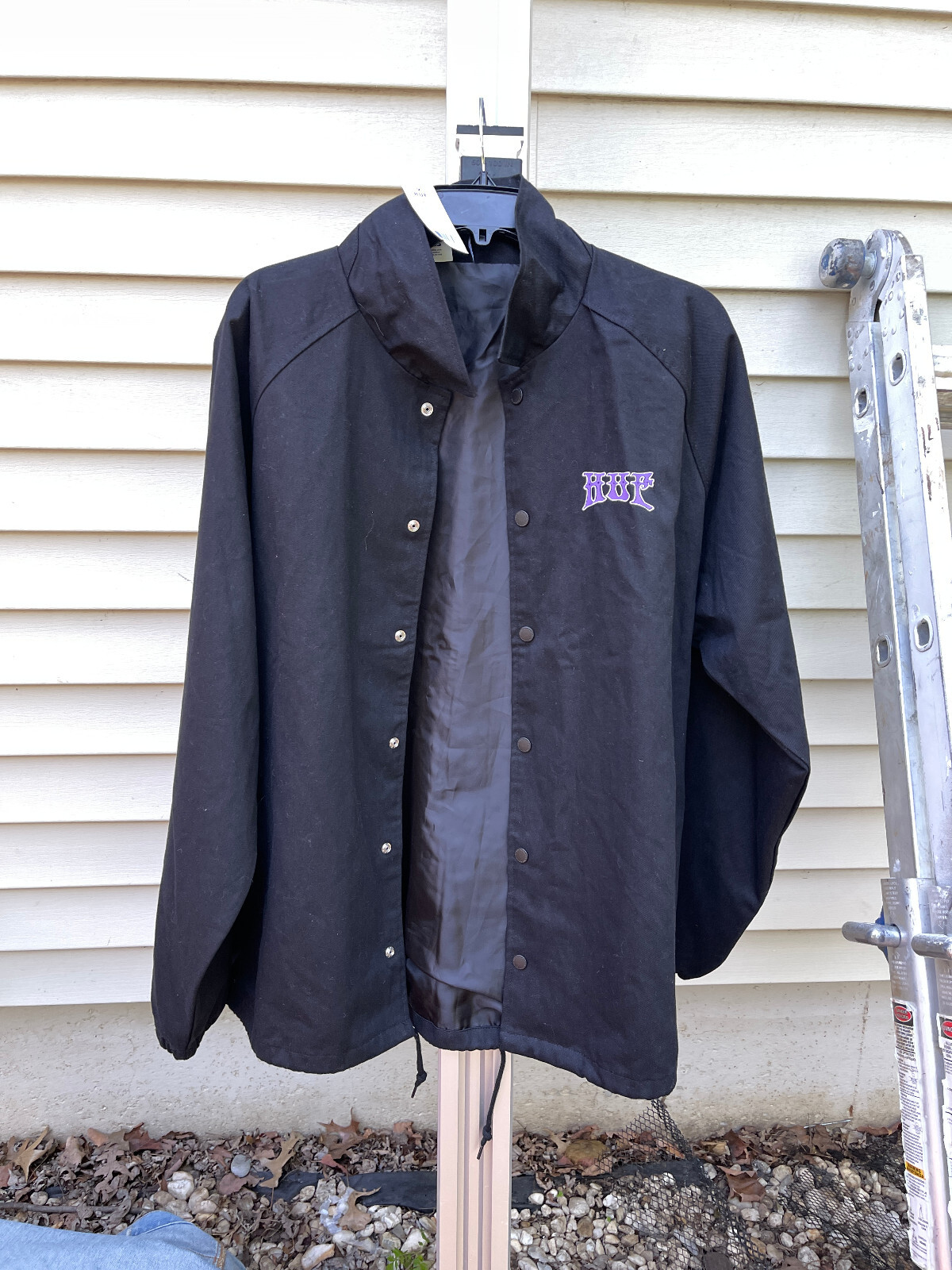 HUF Worldwide Information Info Warfare Coaches Jacket Mens HUF Worldwide Information Info Warfare Coaches Jacket Mens