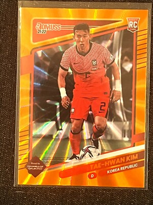 CARD PANINI DONRUSS SOCCER QATAR 2022 HOLO ORANGE LASER TAE HWAN KIM # 138 MINT 