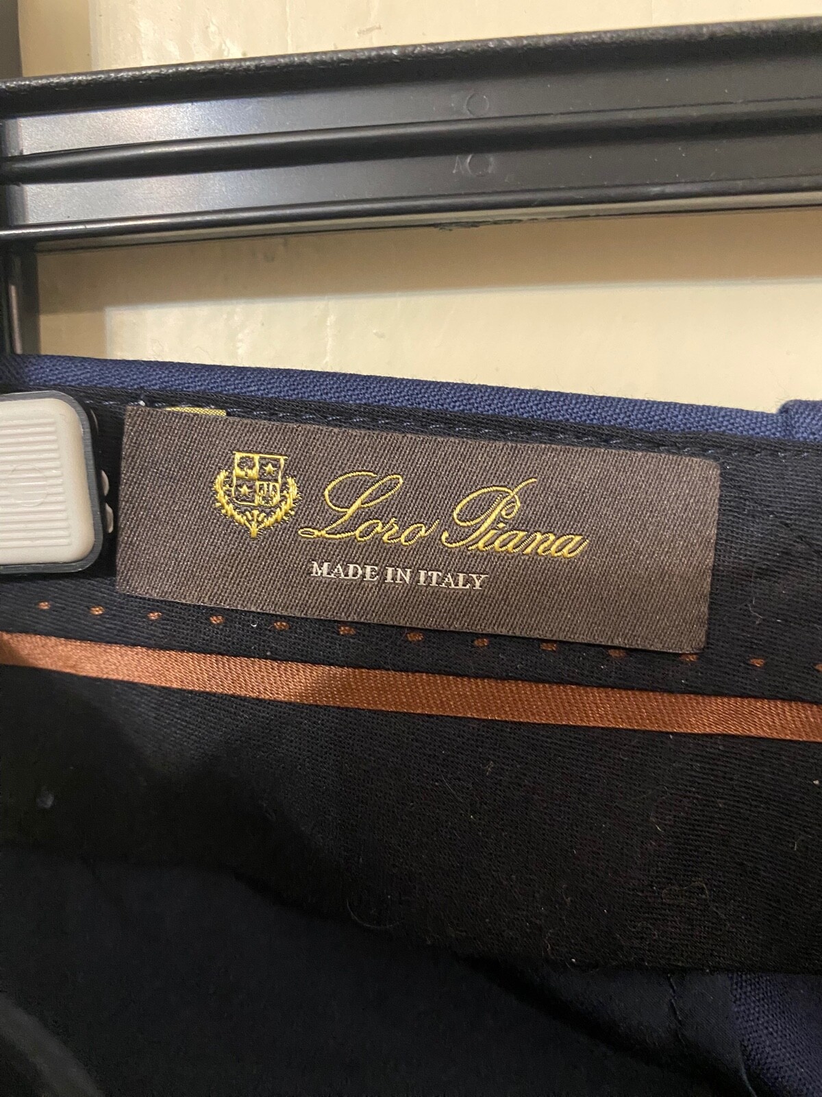 Pre-owned Loro Piana Ladies Navy Blue Wool Trousers Size 44 Originally $1650