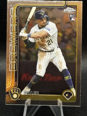 2025 Topps Chrome Update USC82 Caleb Durbin Milwaukee Brewers (RC)