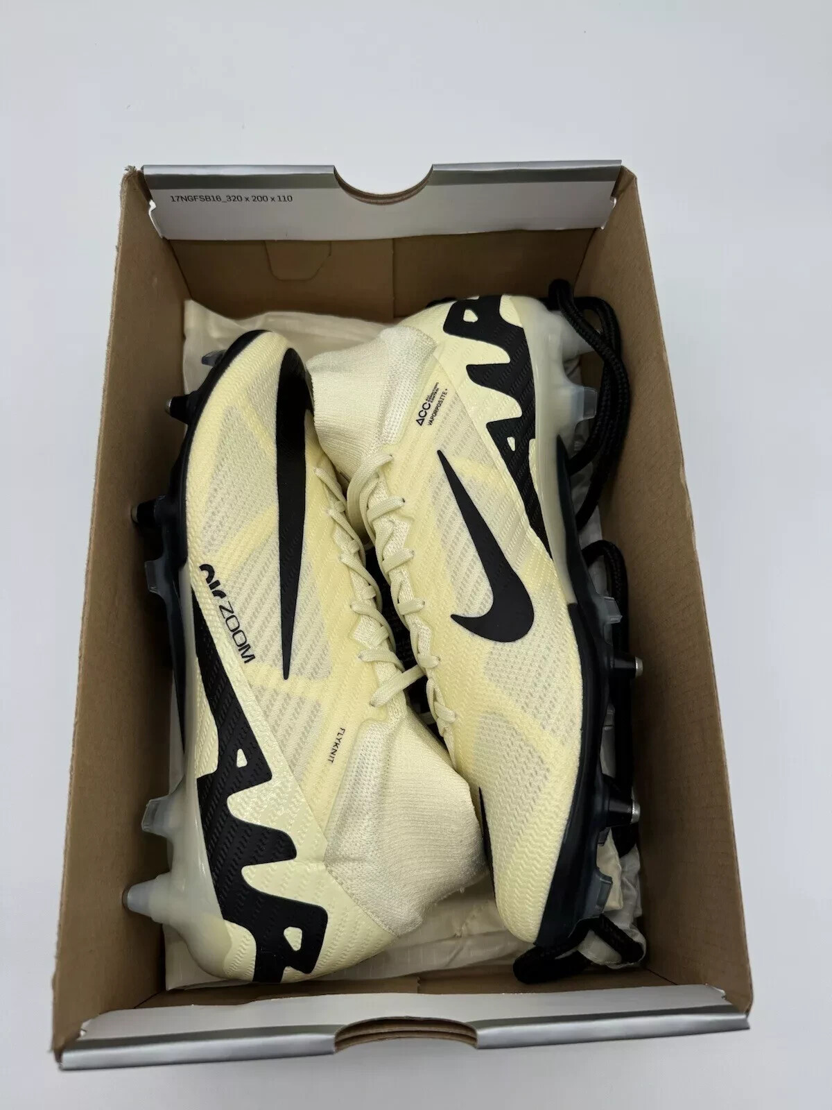 Pre-owned Nike Zoom Mercurial Superfly 9 Elite Sg-pro Lemonade Dj5166-700 Men's Size 9 In White