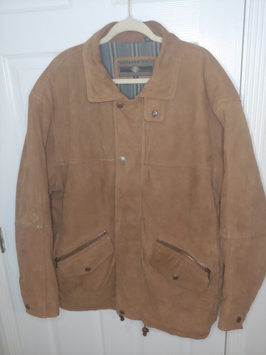 Men's Vintage MEMBERS ONLY Dark Brown Suede Leather Bomber Zip Jacket Mens Sz XL