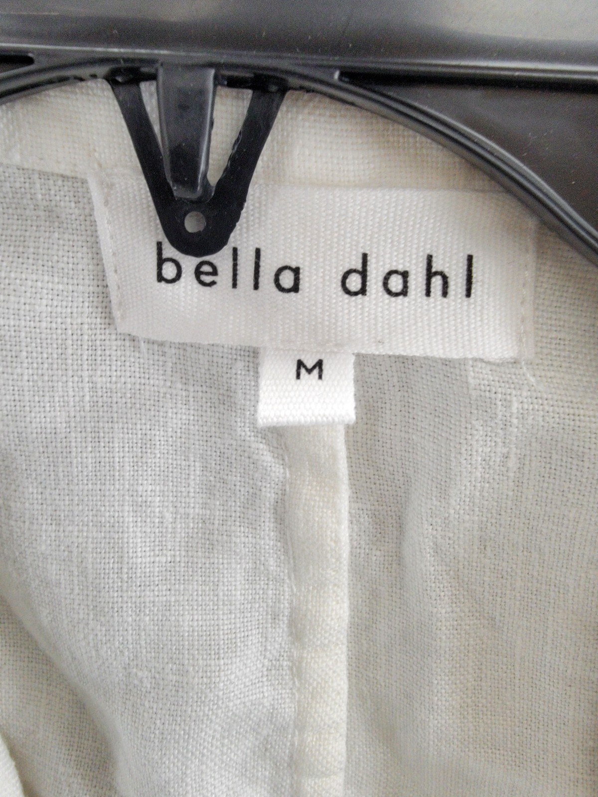 Bella Dahl Linen Belted Blazer Dress Women's M White Collated Button Closure - Picture 9 of 16