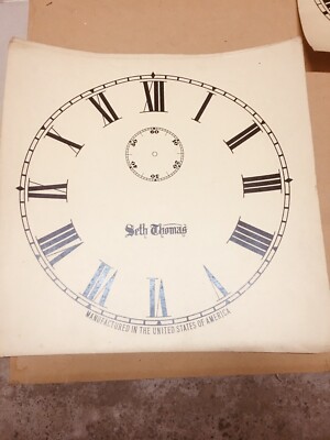 Vintage Clock Paper Face  / Seth Thomas
