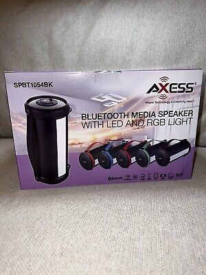 Axess SPBT1054BK Bluetooth Speaker With Led And RGB Light