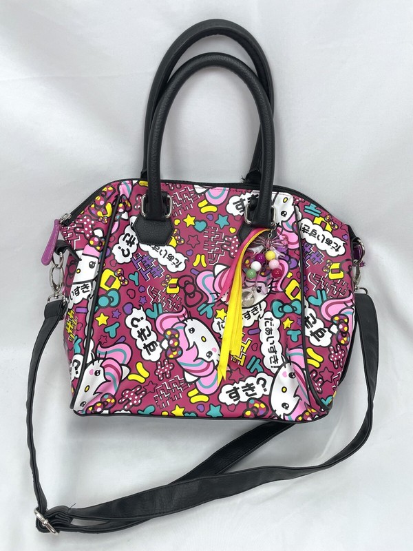 Loungefly Hello Kitty Japan Japanimation Handbag Purse Pink Purple