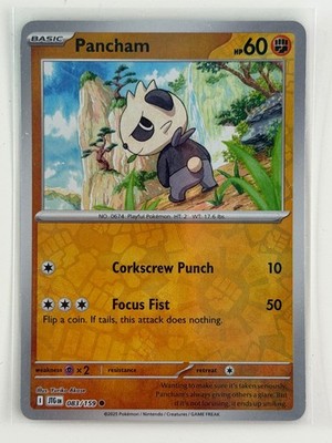 Pancham 083/159 SV09: Journey Together Common Reverse Holo NM Pokemon Card