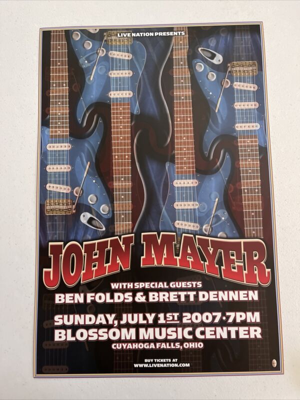 John Mayer 2007 Concert Blossom Music Center Promo Poster 12.5x18.5 Tour Show