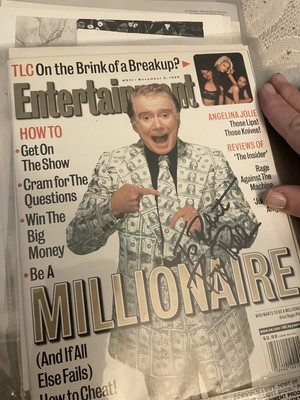 Regis Philbin Entertainment Weekly Magazine Signed   Millionaire  & Live! Host