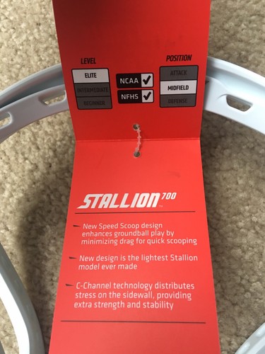 STX Stallion 700 Endura Form Unstrung Lacrosse Head Elite Level Midfield New