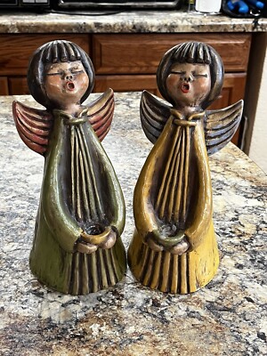 Vintage Large MCM 1950s THUN Bolzano Bozen Italy Pair Angels Original Tags
