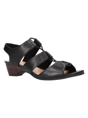 

BELLA VITA Женские черные кожаные слипоны Suzette Round Toe Sling On SlingSandal 9,5 M, Черный, SUZET