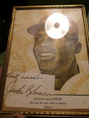 authentic Jackie Robinson autograph