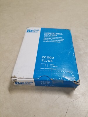 BEA Industrial Staples 20000 Pack 3/8'' Crown x 5/32'' L 71/04 Upholstery Staples