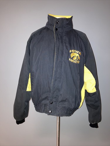 Vtg Iowa Hawkeyes Hawks Logo 7 Winter Coat Jacket Size Large