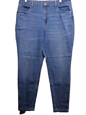 No Boundries Women's Hi Rise Skinny Stretch Jeans Size 15 (32 Wx27 Ins) Med Wash