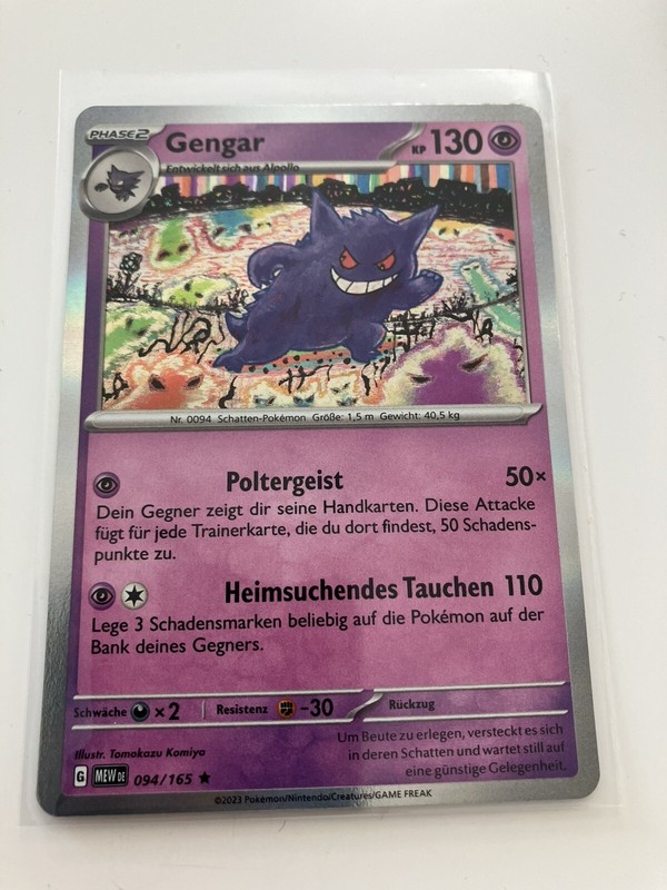 Pokemon Karte Gengar 094/165 Holo 151 De