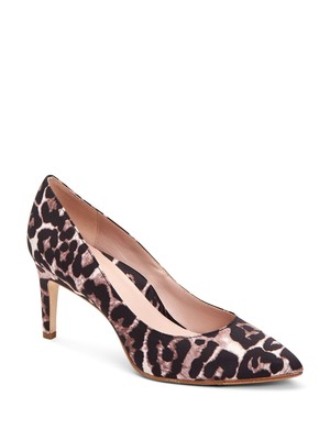 

TARYN ROSE COLLECTION Женские бежевые туфли без шнуровки с леопардовым принтом Gabriela Stiletto 9,5 B, Бежевый, TC0437