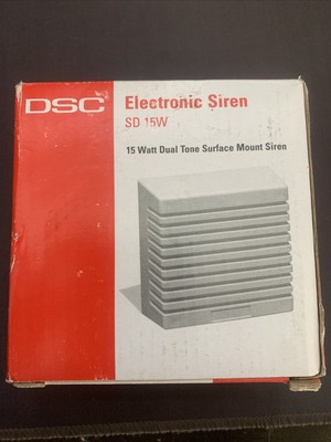 DSC SD-15W Dual-Tone Surface Mount Siren, 6-12VDC, 350mA, 105dB Sound Pressure