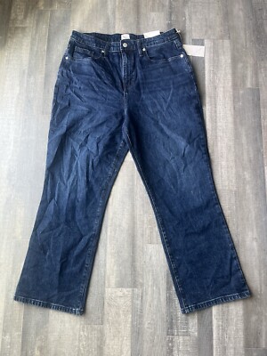 A New Day Jeans Bootcut High Rise Straight Hip and Thigh Denim Size 14 Blue