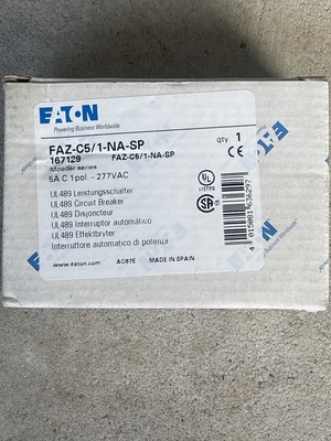 Eaton FAZ-C5/1-NA-SP 5A Moeller Series Circuit Breaker 167129. NEW IN THE BOX