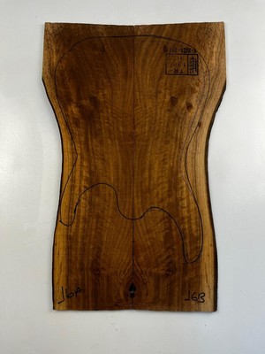 Turkish Walnut Drop Top Luthier Guitar Figured Wood Bookmatched Set No:16