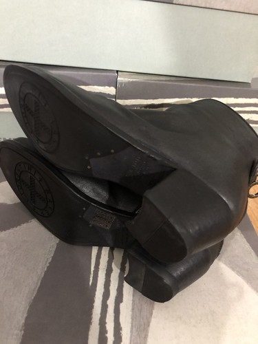 Pre-owned Fiorentini + Baker Bonni Ankle Boot Black Size 37 Leather Brand $475