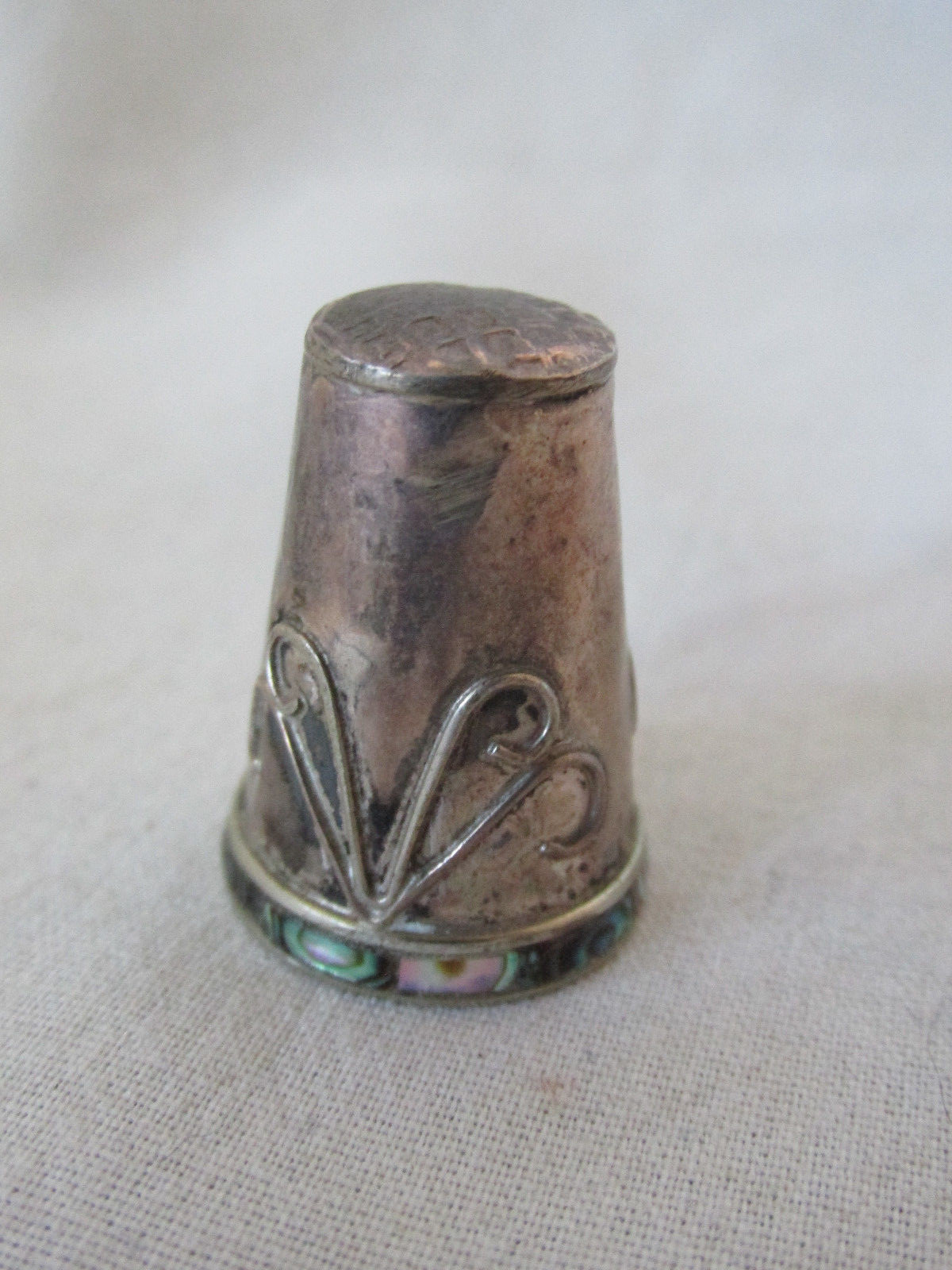 Lovely Vintage TAXCO? Hallmarked MEXICO 925 Sterling Silver SEWING Thimble