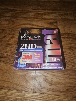 Imation 2HD box of 10 x 1.44MB 3.5'' Computer Disks - New, Factory Sealed