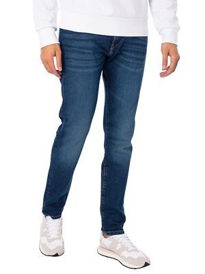 

Мужские джинсы Diesel D-Strukt Slim, синие, Синий, A03558-0GYCS-01