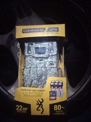 New Browning Command Ops Elite 22 MP Game Trail Camera SD Batteries BTC-4E22-CP