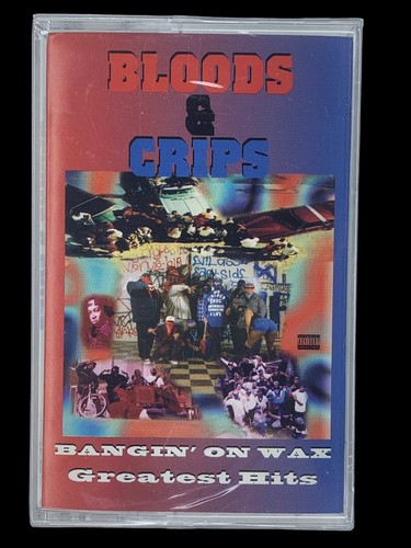 SEALED, Bloods & Crips – Bangin' On Wax: Greatest Hits, audio cassette, US, 1996 SEALED, Bloods & Crips – Bangin' On Wax: Greatest Hits, audio cassette, US, 1996