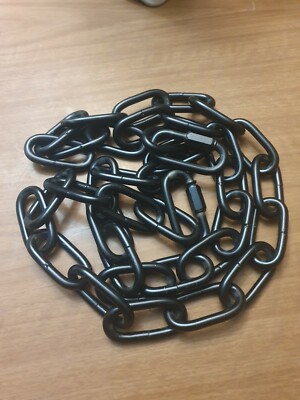 Black 6  Ft 5/16 (8mm)High Security Chain -Steel DIY  cadena candado