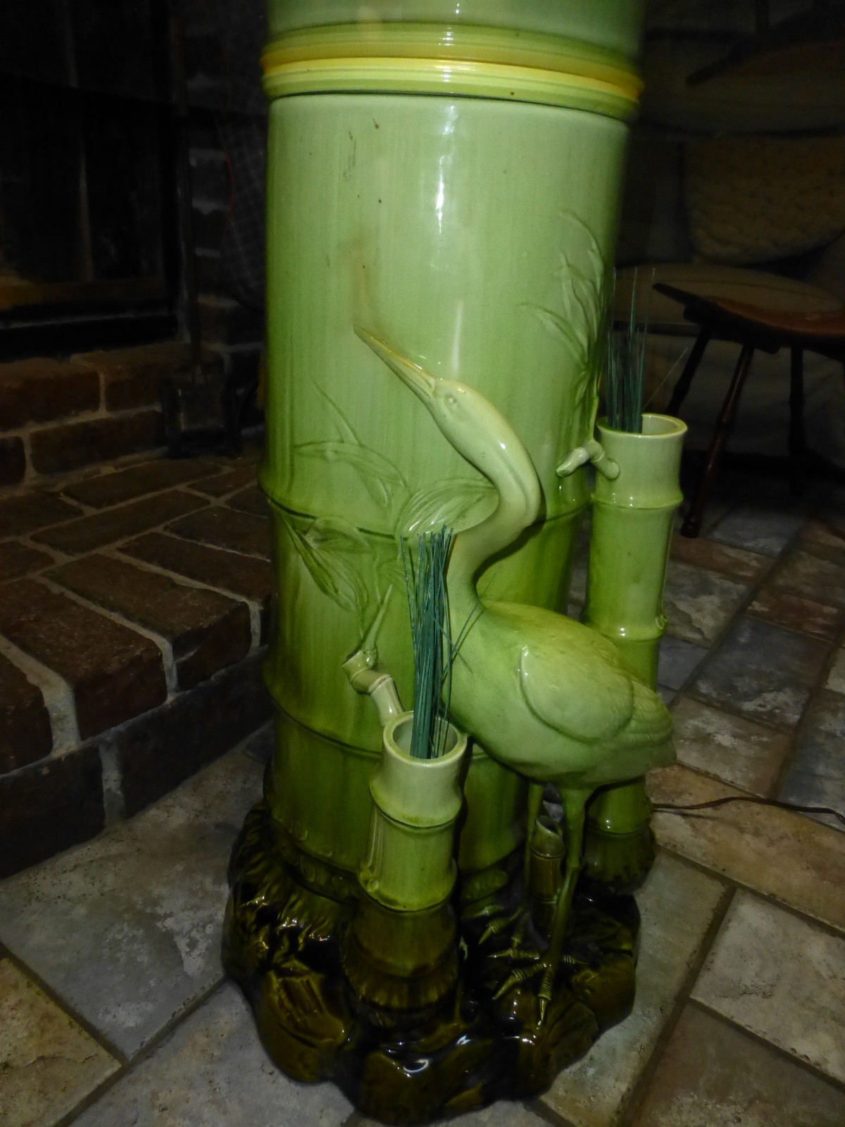 Bretby Majolica Cane Stand , Tooth & Co LTD ,  Art  Nouveau , Lamp