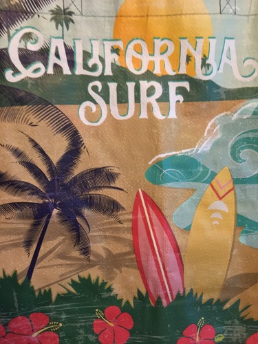 NEW California Surf Summer Shopping Bag Reusable Travel Tote Eco Marshalls