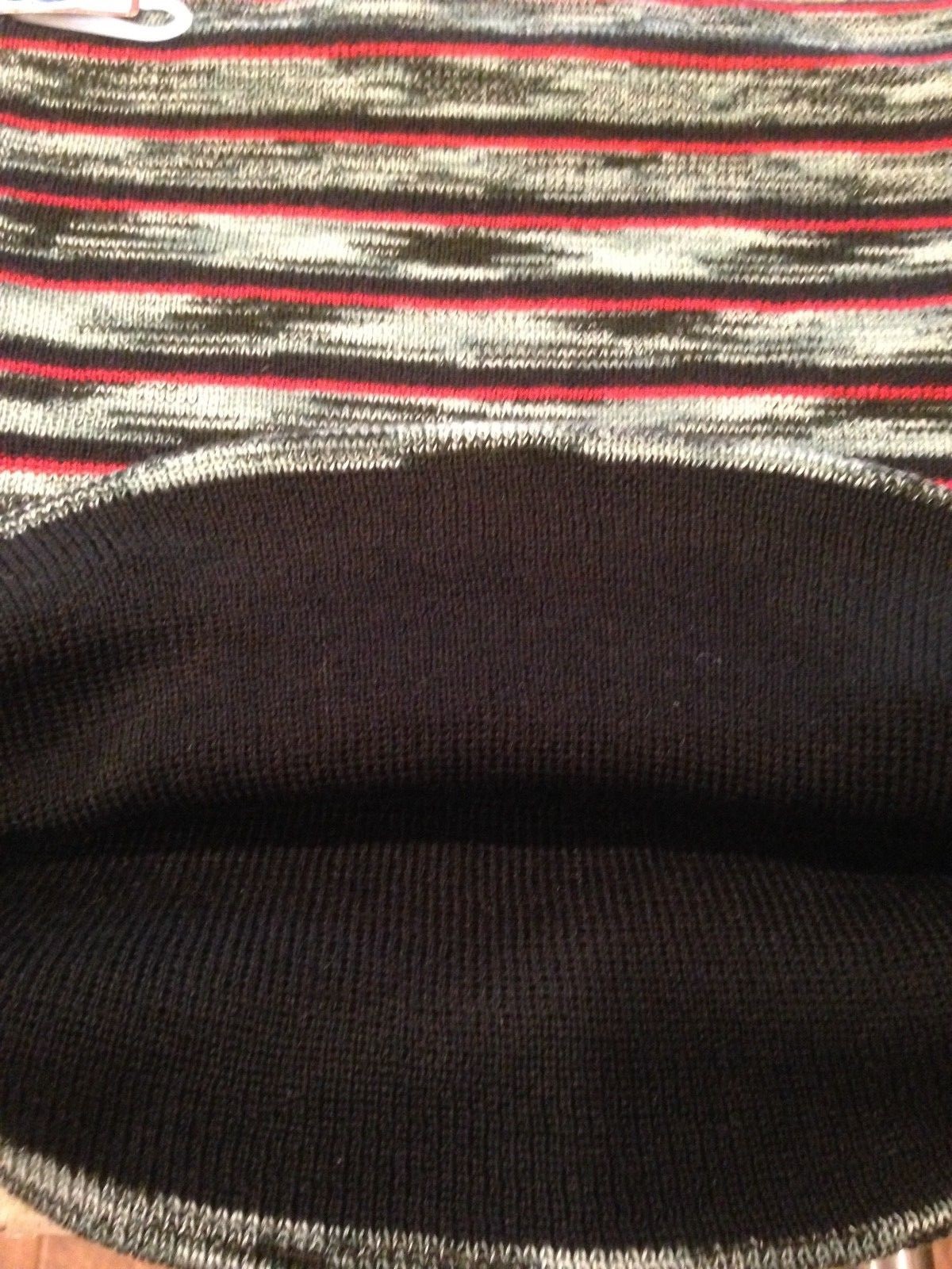 Toby N Me Adult Reversible Black/Red/Gray  Stripe Cowl Scarf