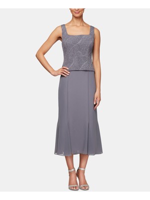 

ALEX EVENINGS Женский вечерний жакет с серебряными пуговицами на шее Размер, Серебряный, 8125880