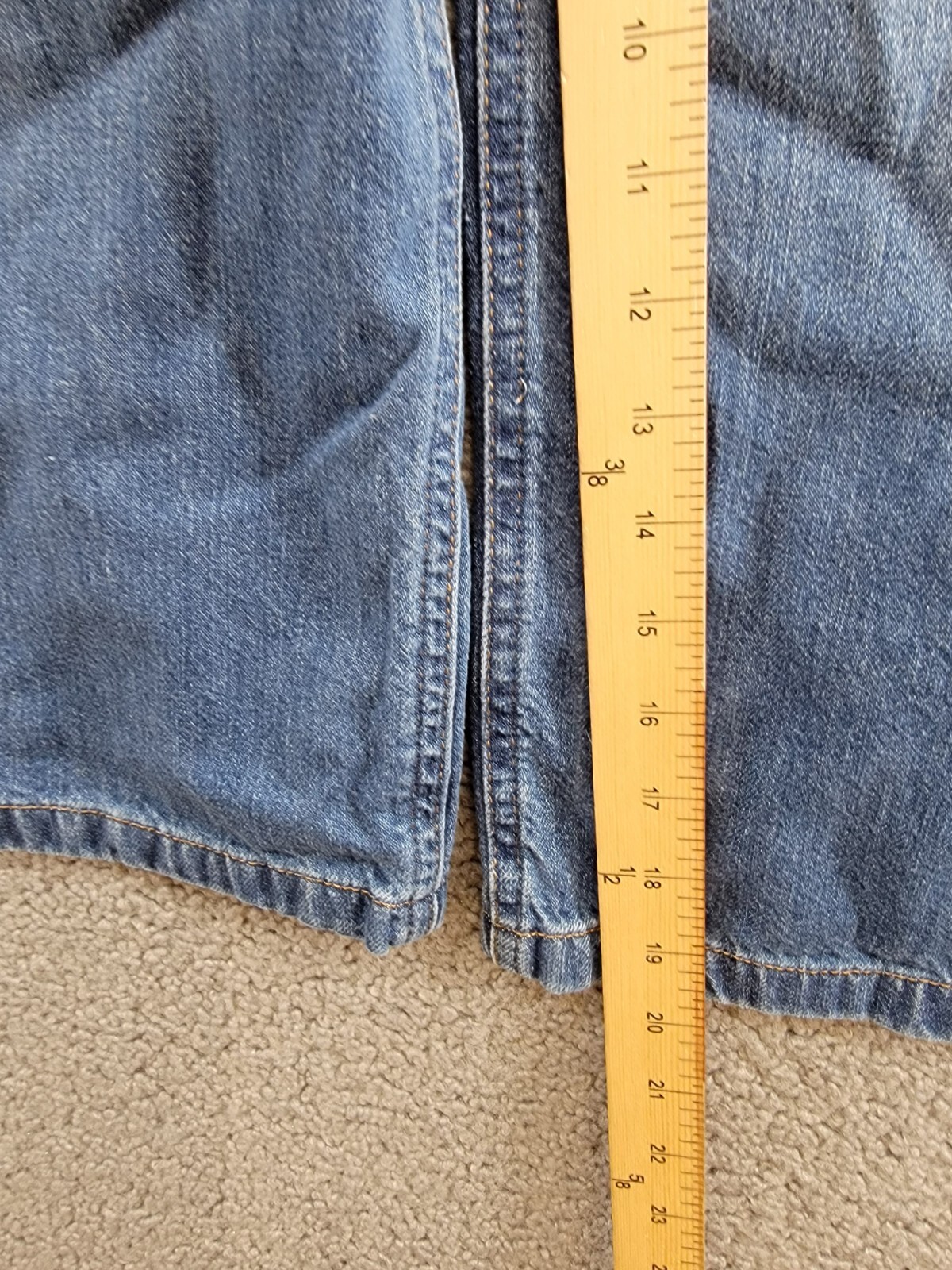 Polo Ralph Lauren Cropped Wide-leg Denim Jeans Girls 10 Blue Pocket Button Front - Picture 7 of 18