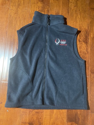 Team USA Olympics Beijing 2008 Zip UP Fleece Vest M Navy
